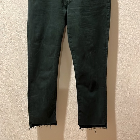 Frame Le High Waist Coated Step Hem Ankle Straight Leg Jeans, Pine - 28 - Picture 8 of 12